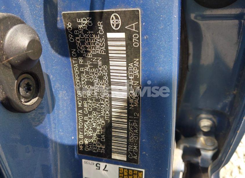 Photo 9 of 2007 Toyota Prius (VIN JTDKB20U377558458)