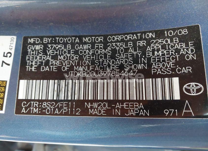 Photo 9 of 2009 Toyota Prius (VIN JTDKB20U397854647)