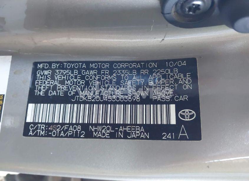 Photo 9 of 2005 Toyota Prius (VIN JTDKB20U453003698)