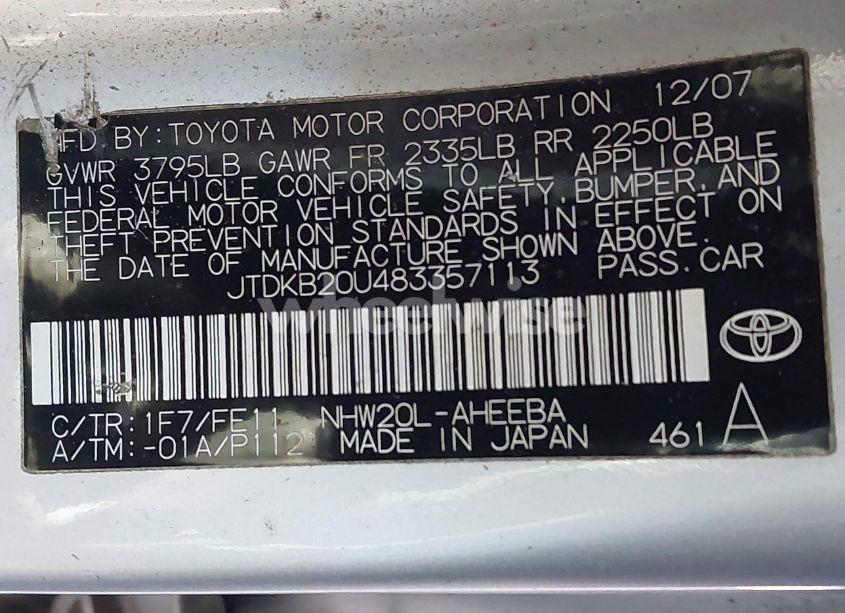 Photo 9 of 2008 Toyota Prius (VIN JTDKB20U483357113)