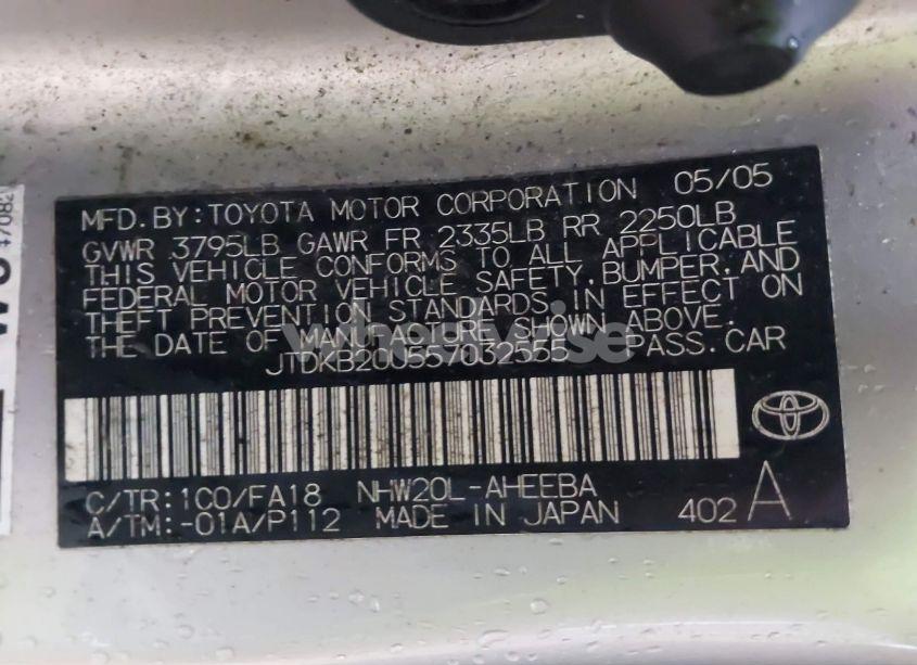 Photo 9 of 2005 Toyota Prius (VIN JTDKB20U557032555)