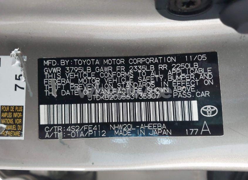 Photo 9 of 2006 Toyota Prius (VIN JTDKB20U563135807)