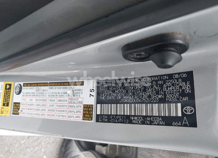 Photo 9 of 2006 Toyota Prius (VIN JTDKB20U567537223)