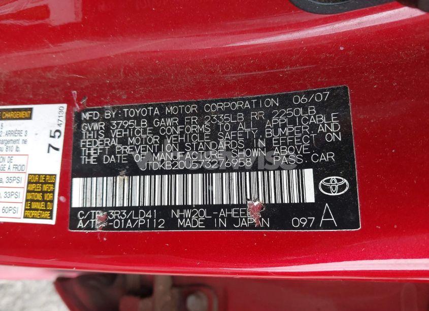 Photo 9 of 2007 Toyota Prius (VIN JTDKB20U573276958)