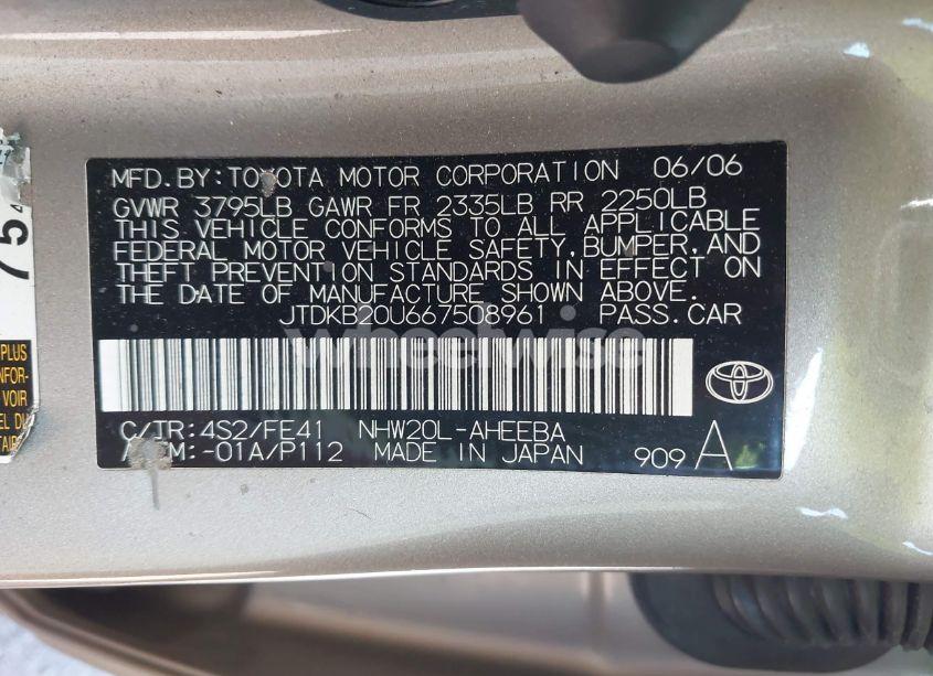 Photo 9 of 2006 Toyota Prius (VIN JTDKB20U667508961)