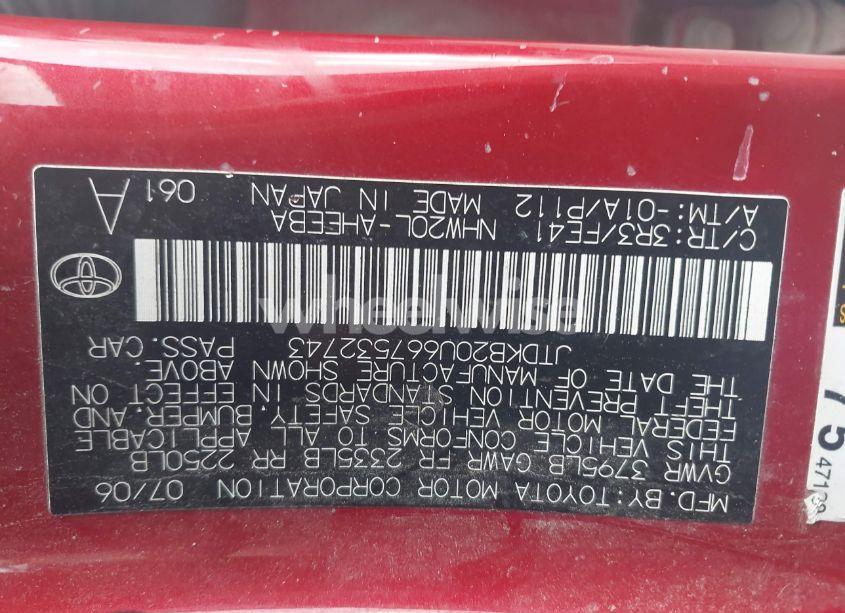 Photo 9 of 2006 Toyota Prius (VIN JTDKB20U667532743)