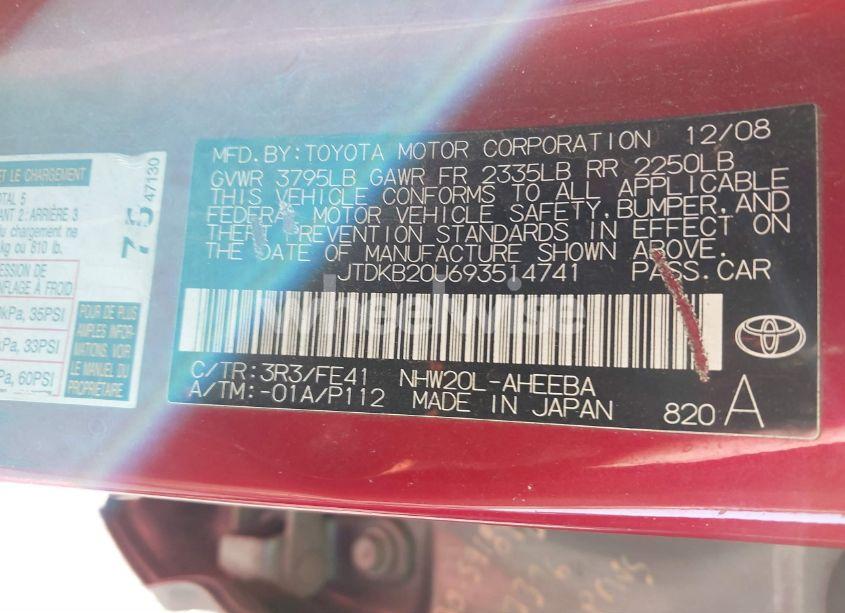 Photo 9 of 2009 Toyota Prius (VIN JTDKB20U693514741)