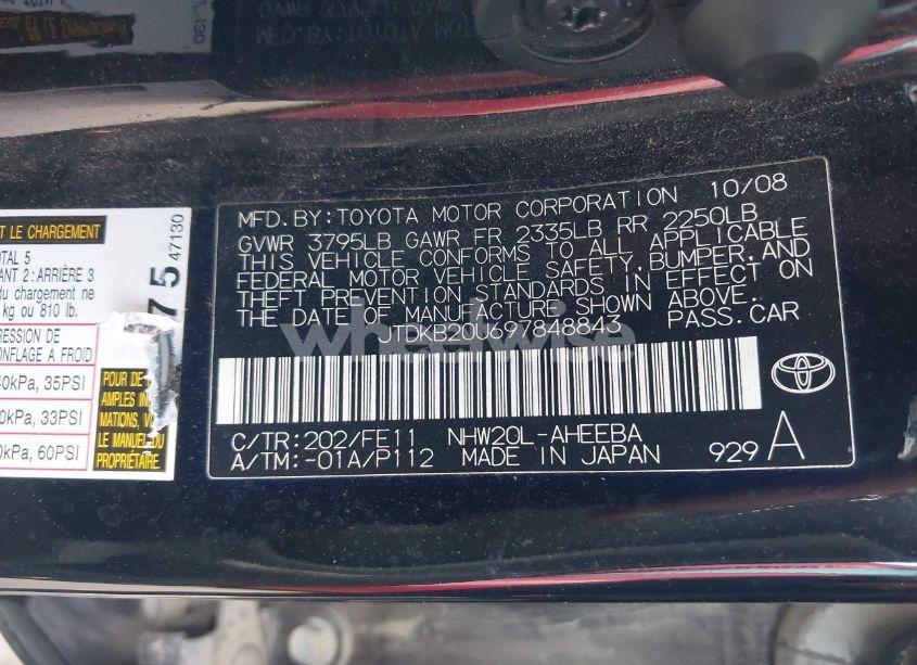 Photo 9 of 2009 Toyota Prius (VIN JTDKB20U697848843)