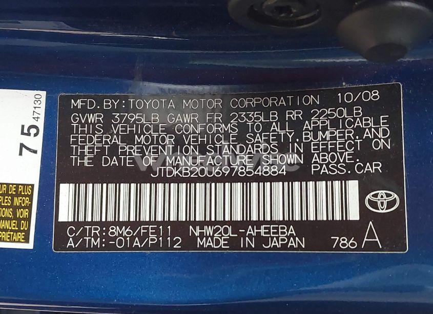 Photo 9 of 2009 Toyota Prius (VIN JTDKB20U697854884)