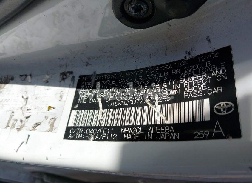 Photo 9 of 2007 Toyota Prius (VIN JTDKB20U777603255)