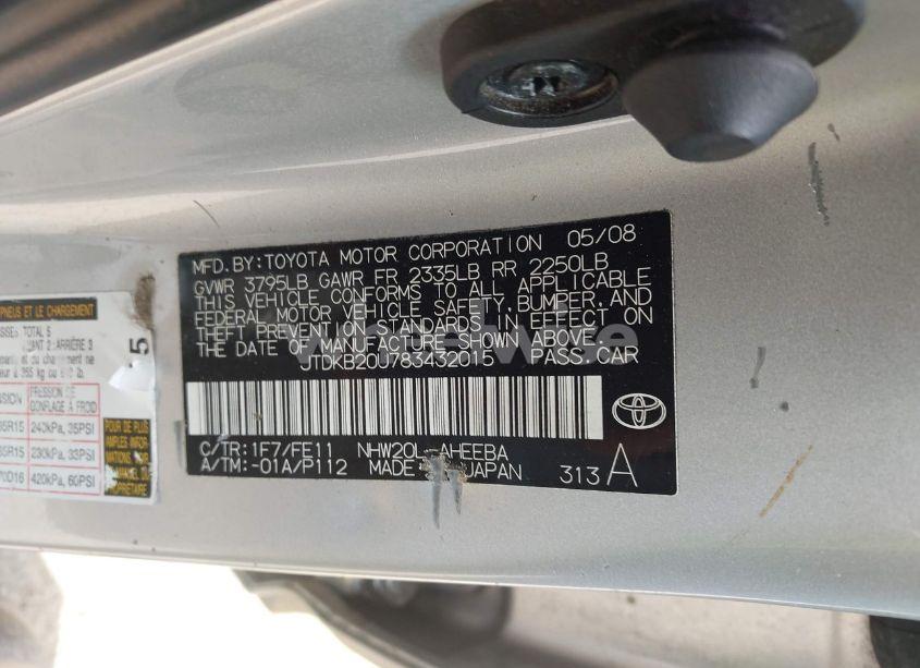 Photo 9 of 2008 Toyota Prius (VIN JTDKB20U783432015)