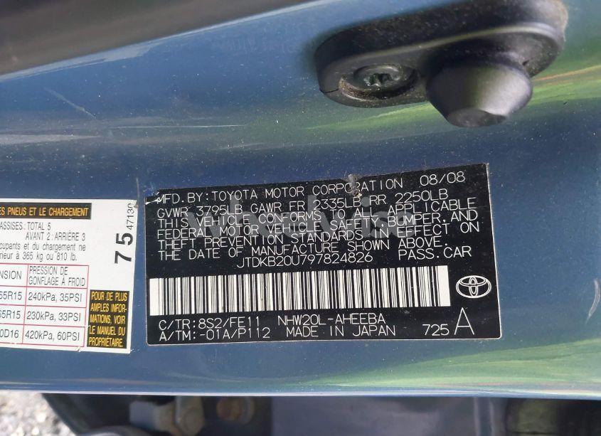 Photo 9 of 2009 Toyota Prius (VIN JTDKB20U797824826)