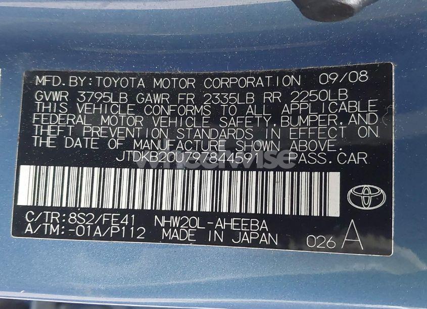 Photo 9 of 2009 Toyota Prius (VIN JTDKB20U797844591)