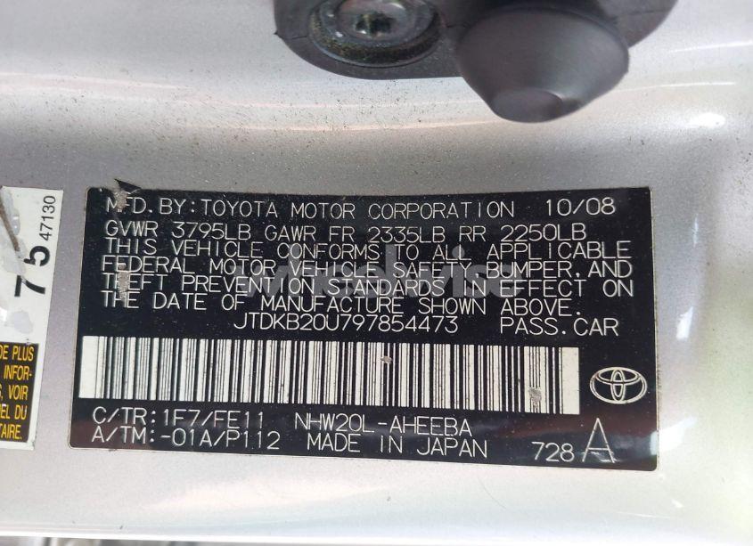 Photo 9 of 2009 Toyota Prius (VIN JTDKB20U797854473)