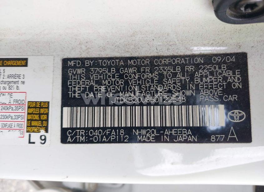 Photo 9 of 2005 Toyota Prius (VIN JTDKB20U850122548)