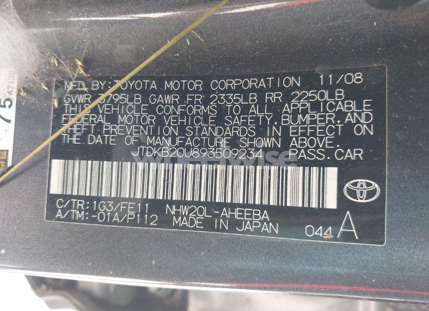 Photo 9 of 2009 Toyota Prius (VIN JTDKB20U893509234)