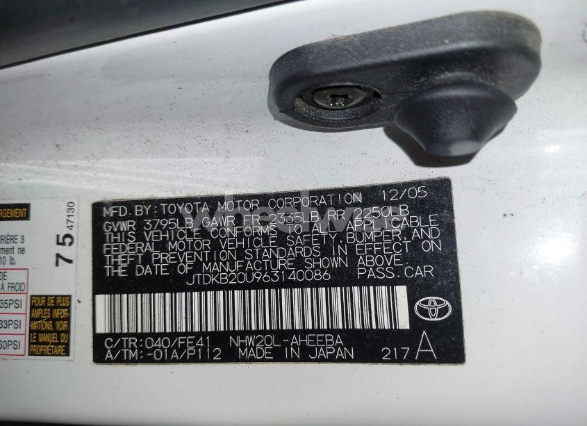 Photo 9 of 2006 Toyota Prius (VIN JTDKB20U963140086)