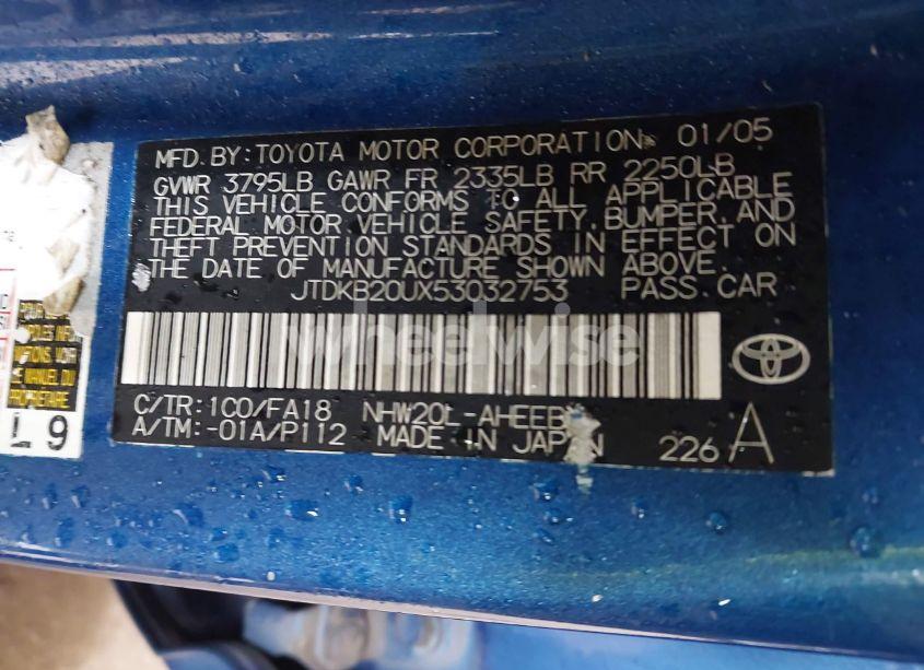 Photo 9 of 2005 Toyota Prius (VIN JTDKB20UX53032753)