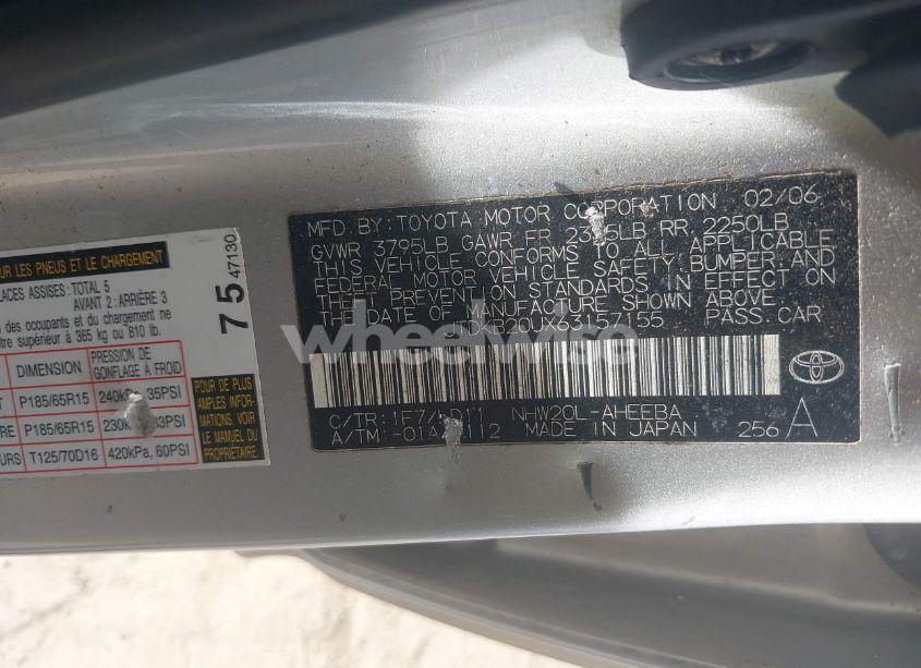 Photo 9 of 2006 Toyota Prius (VIN JTDKB20UX63157155)