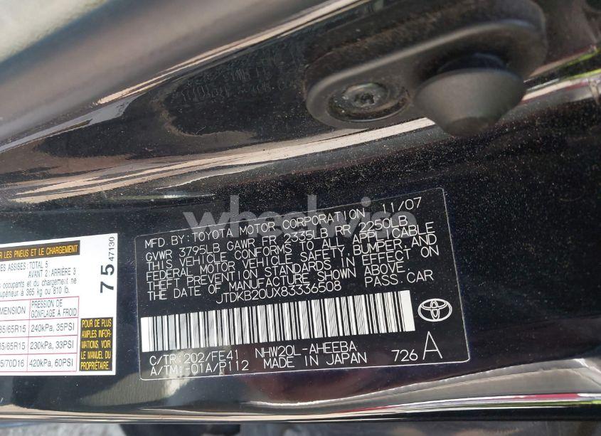 Photo 9 of 2008 Toyota Prius (VIN JTDKB20UX83336508)