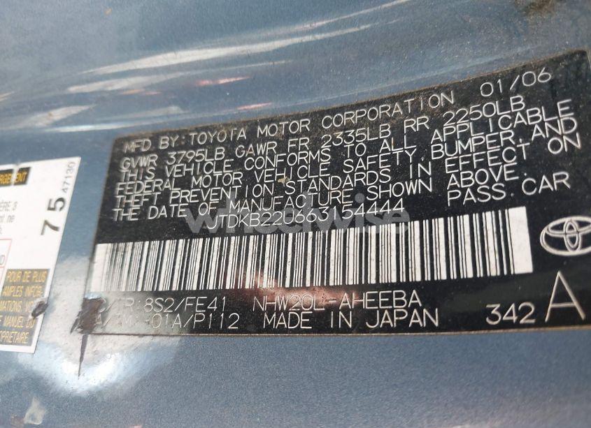 Photo 9 of 2006 Toyota Prius (VIN JTDKB22U663154444)