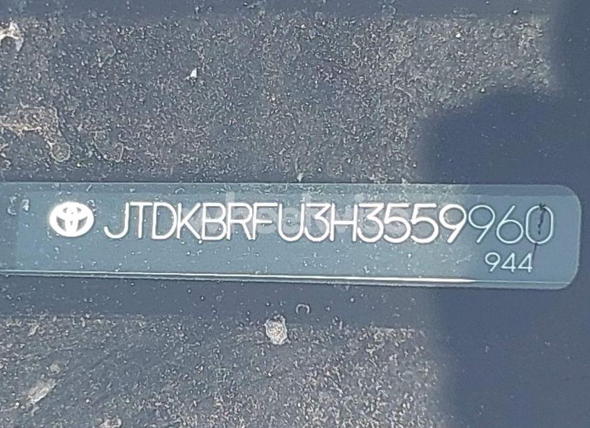 Photo 9 of 2017 Toyota Prius TWO (VIN JTDKBRFU3H3559960)