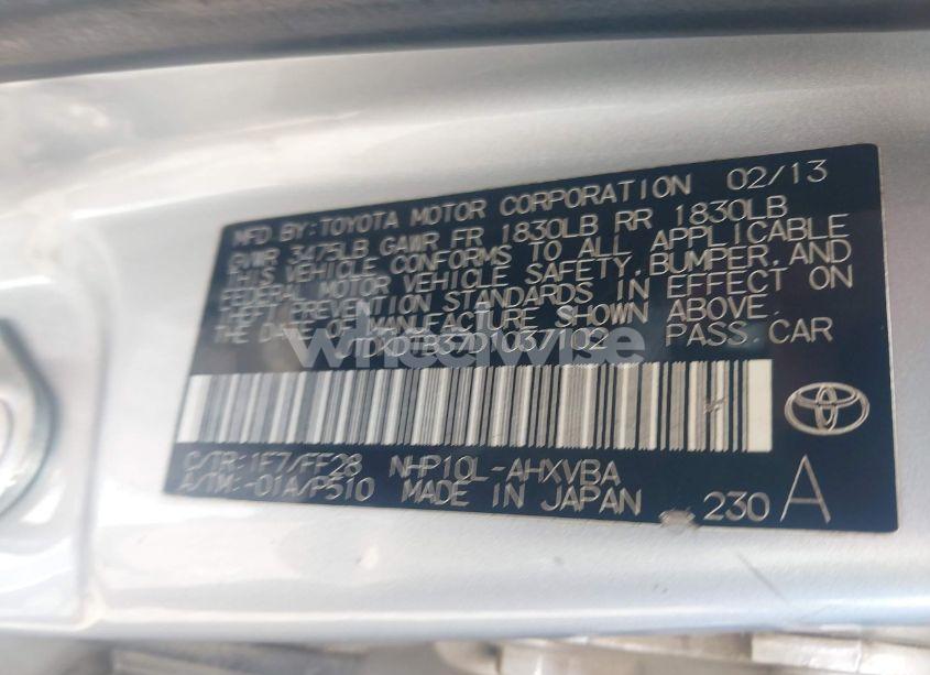 Photo 9 of 2013 Toyota Prius C TWO (VIN JTDKDTB37D1037102)