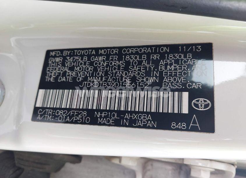 Photo 9 of 2013 Toyota Prius C THREE (VIN JTDKDTB39D1556152)