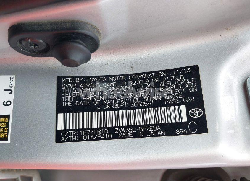 Photo 9 of 2014 Toyota Prius PLUG-IN (VIN JTDKN3DP1E3050561)