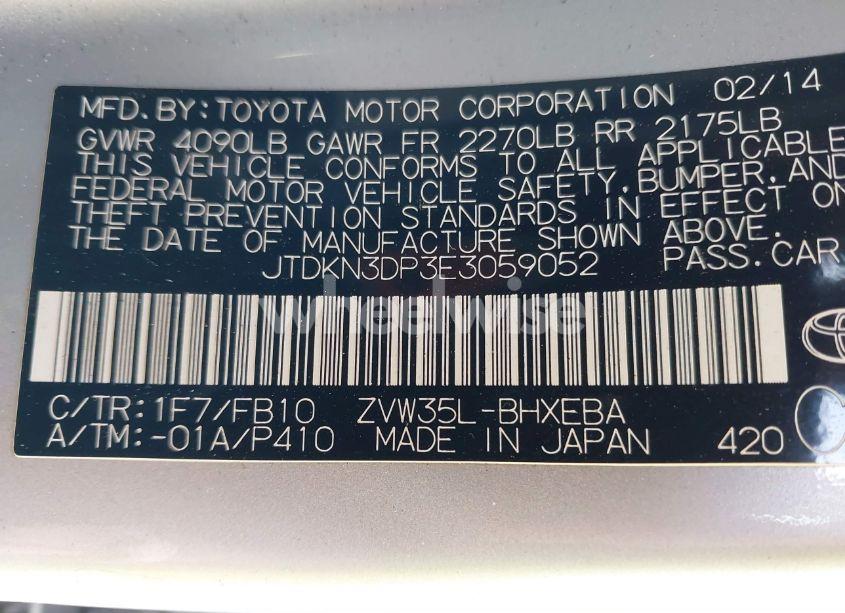 Photo 9 of 2014 Toyota Prius PLUG-IN (VIN JTDKN3DP3E3059052)