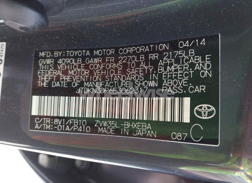 Photo 9 of 2014 Toyota Prius PLUG-IN (VIN JTDKN3DP6E3062317)