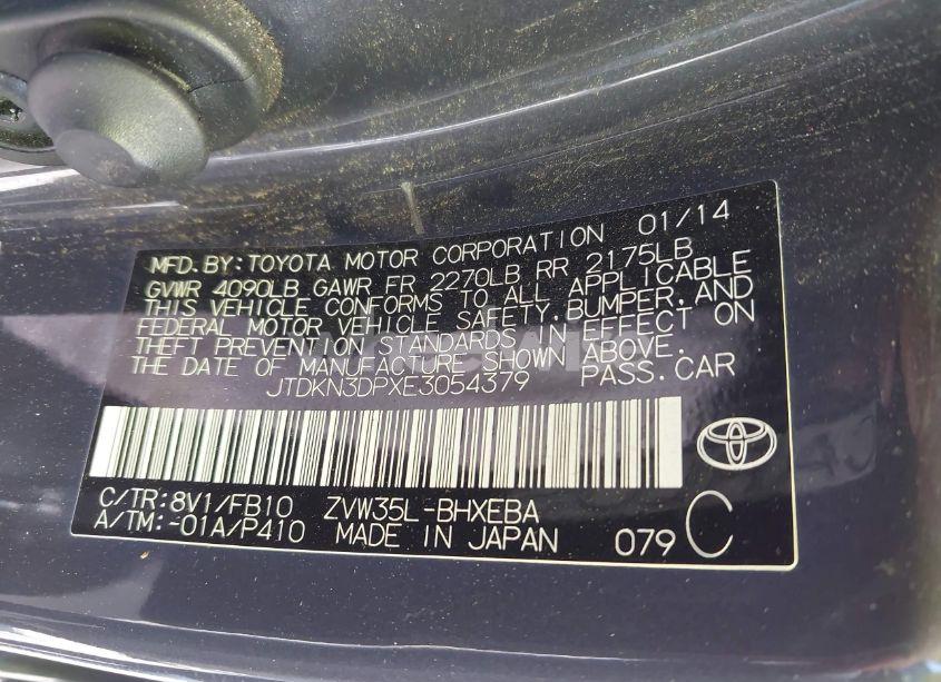 Photo 9 of 2014 Toyota Prius PLUG-IN (VIN JTDKN3DPXE3054379)