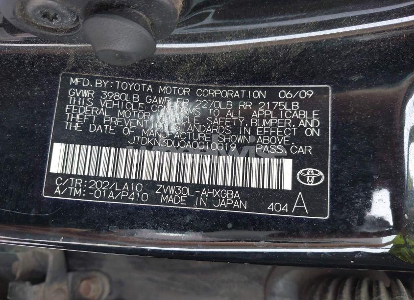 Photo 9 of 2010 Toyota Prius IV (VIN JTDKN3DU0A0010019)