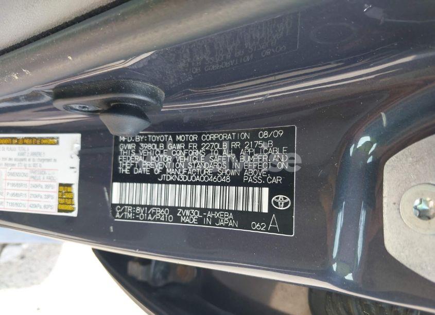 Photo 9 of 2010 Toyota Prius III (VIN JTDKN3DU0A0046048)