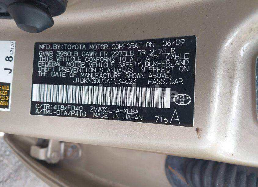 Photo 9 of 2010 Toyota Prius III (VIN JTDKN3DU0A1034623)