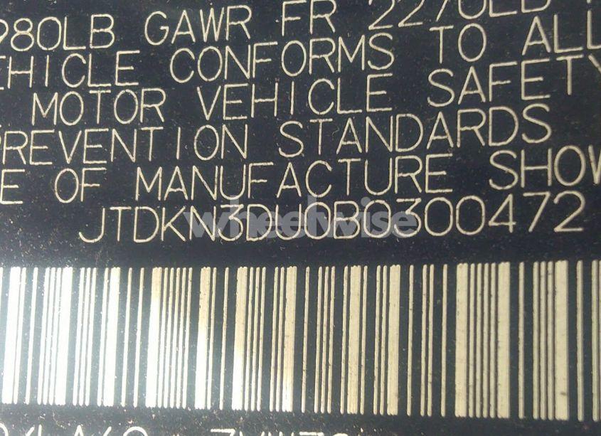 Photo 9 of 2011 Toyota Prius FIVE (VIN JTDKN3DU0B0300472)