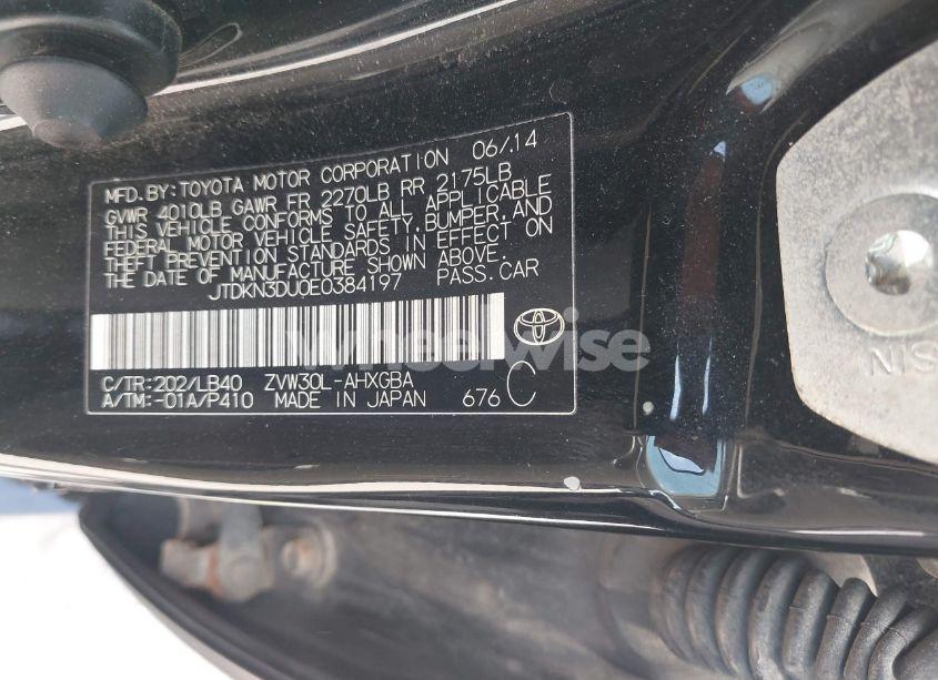 Photo 9 of 2014 Toyota Prius FOUR (VIN JTDKN3DU0E0384197)