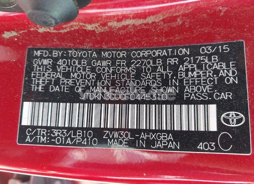 Photo 9 of 2015 Toyota Prius FOUR (VIN JTDKN3DU0F0445310)