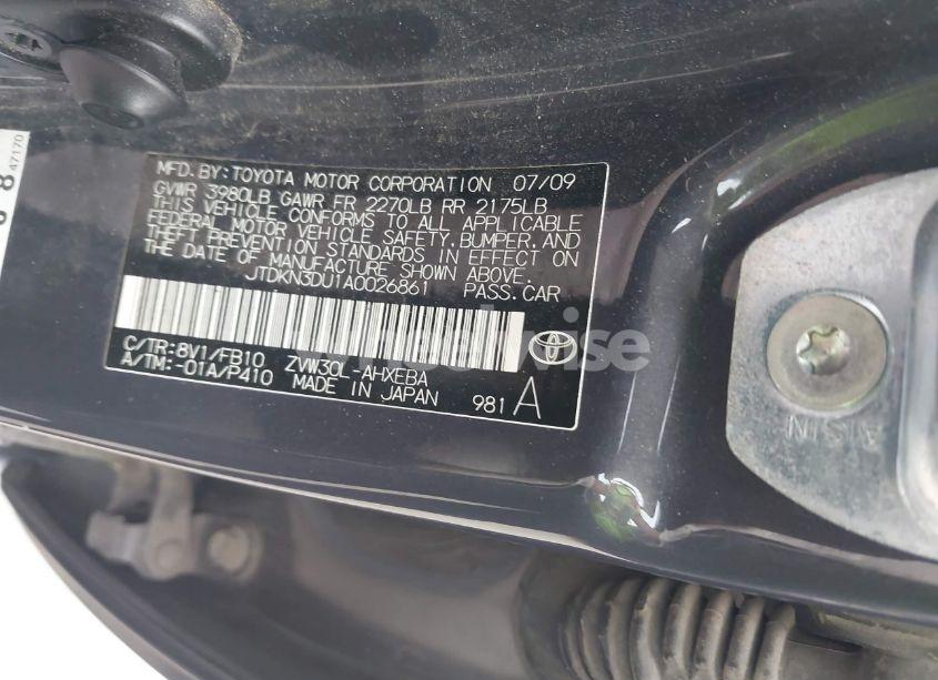 Photo 9 of 2010 Toyota Prius III (VIN JTDKN3DU1A0026861)