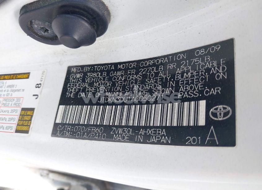 Photo 9 of 2010 Toyota Prius III (VIN JTDKN3DU1A0050271)