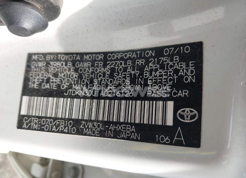 Photo 9 of 2010 Toyota Prius II (VIN JTDKN3DU1A0216126)