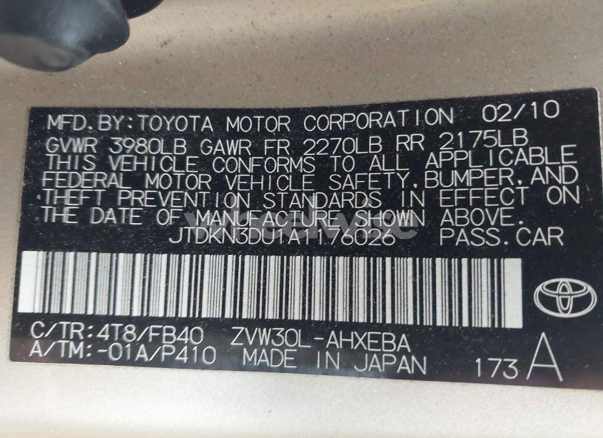 Photo 9 of 2010 Toyota Prius II (VIN JTDKN3DU1A1176026)