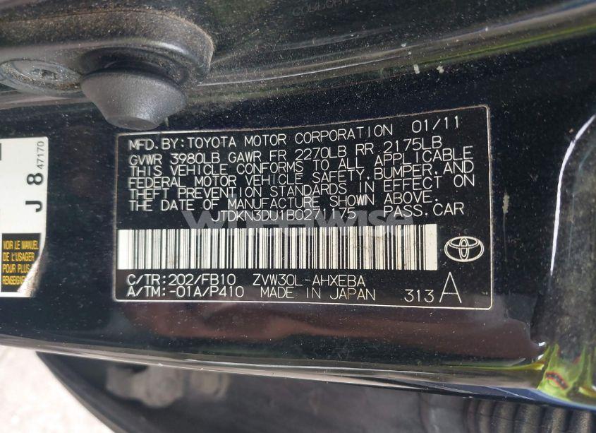 Photo 9 of 2011 Toyota Prius TWO (VIN JTDKN3DU1B0271175)