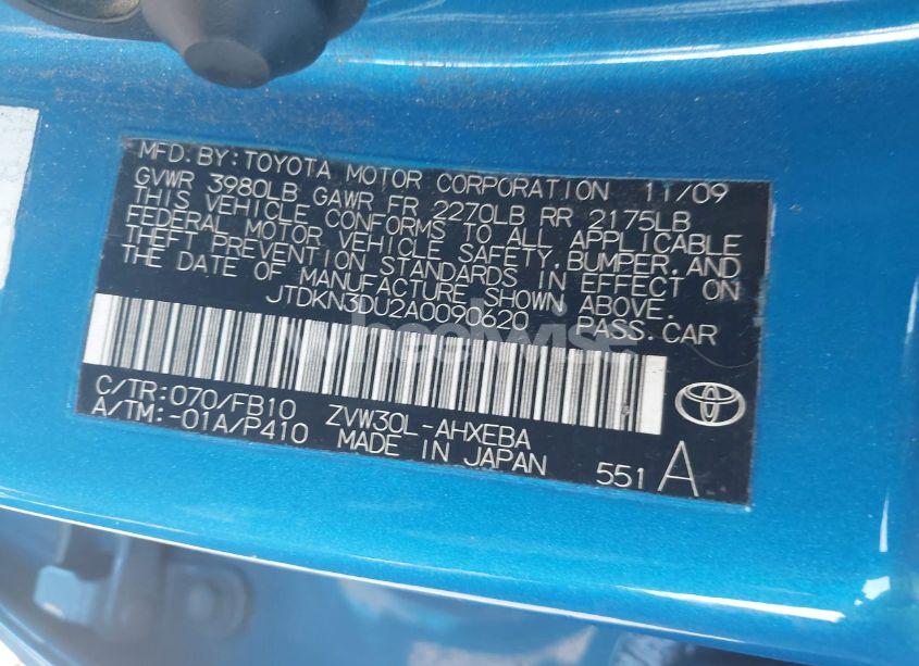 Photo 9 of 2010 Toyota Prius II (VIN JTDKN3DU2A0090620)