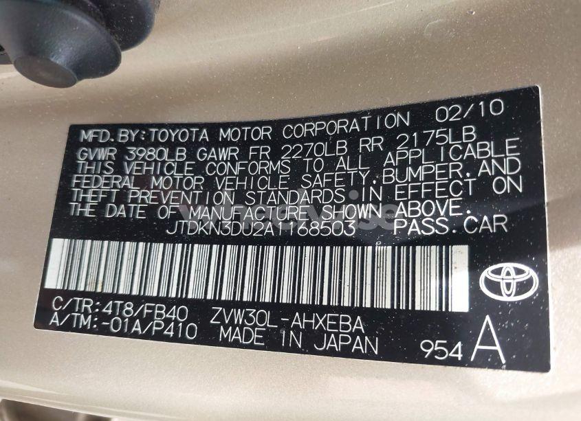 Photo 9 of 2010 Toyota Prius I/II/III/IV/V (VIN JTDKN3DU2A1168503)