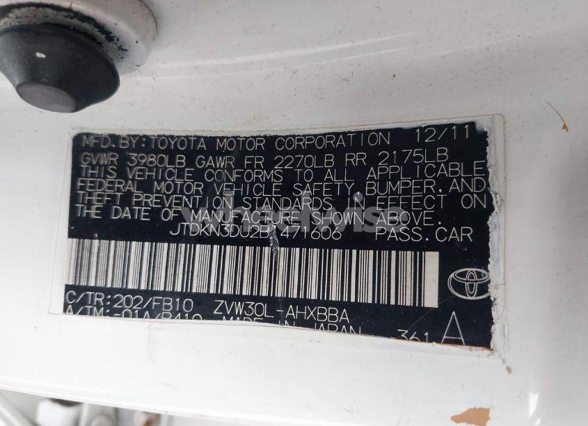 Photo 9 of 2011 Toyota Prius ONE (VIN JTDKN3DU2B1471606)