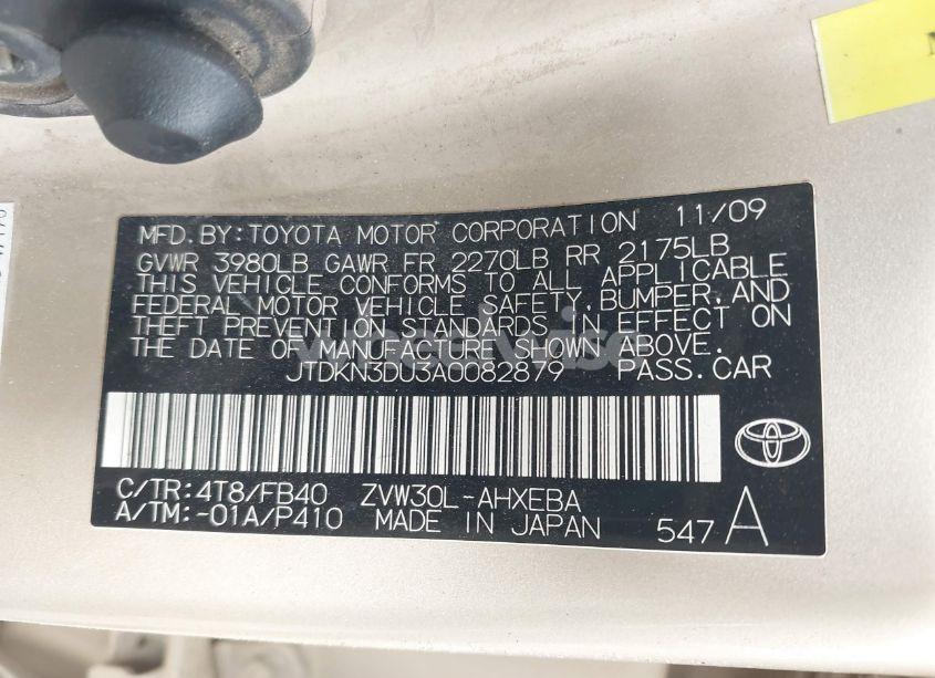 Photo 9 of 2010 Toyota Prius III (VIN JTDKN3DU3A0082879)