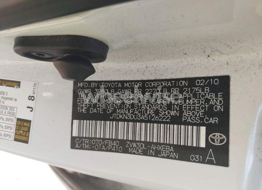 Photo 9 of 2010 Toyota Prius III (VIN JTDKN3DU3A5126222)