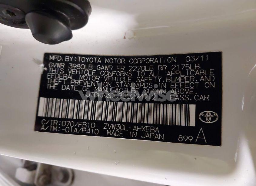 Photo 9 of 2011 Toyota Prius (VIN JTDKN3DU3B0294912)