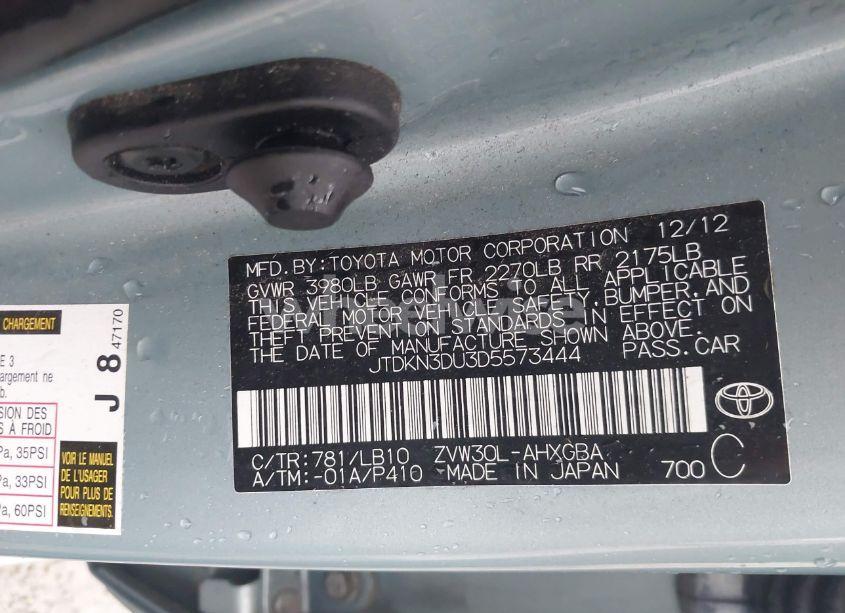 Photo 9 of 2013 Toyota Prius FOUR (VIN JTDKN3DU3D5573444)